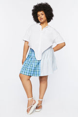 Plus Size Reworked Plaid Mini Skirt - Forever 21