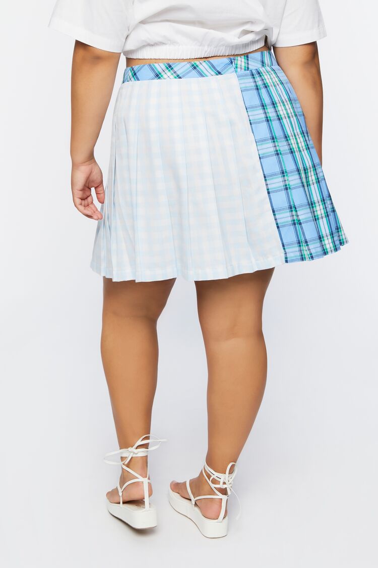 Plus Size Reworked Plaid Mini Skirt - Forever 21