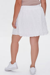 Plus Size Tiered Buttoned Mini Skirt - Forever 21