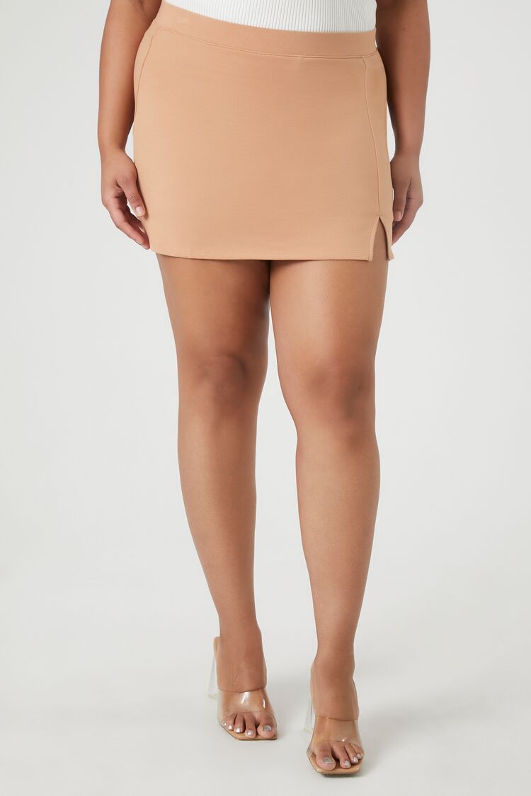 Plus Size Fitted Mini Skirt - Forever 21