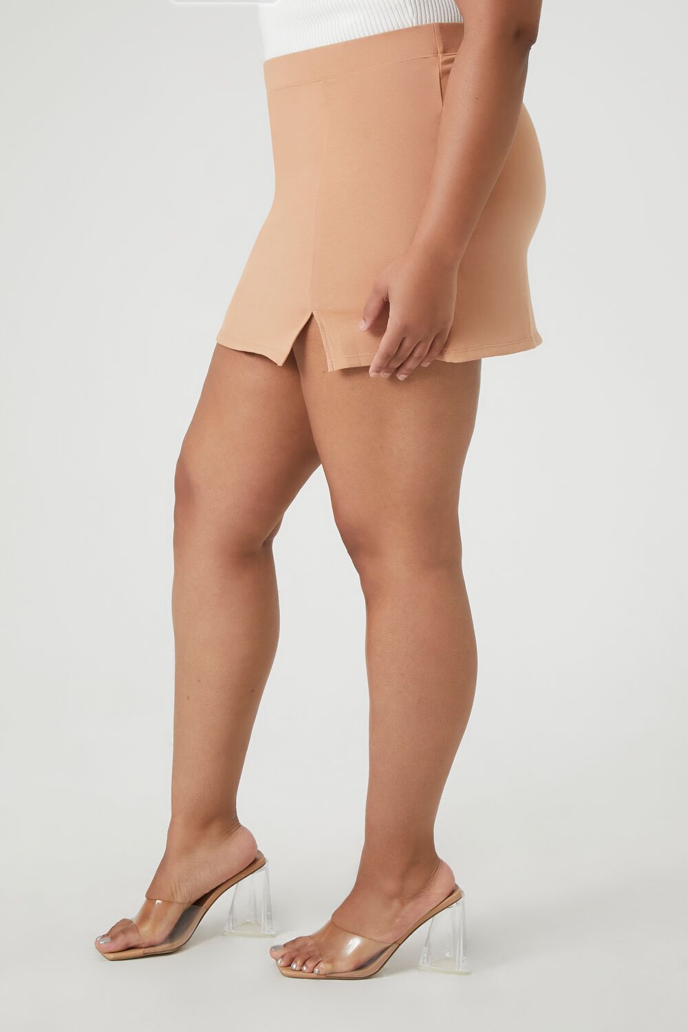 Plus Size Fitted Mini Skirt - Forever 21