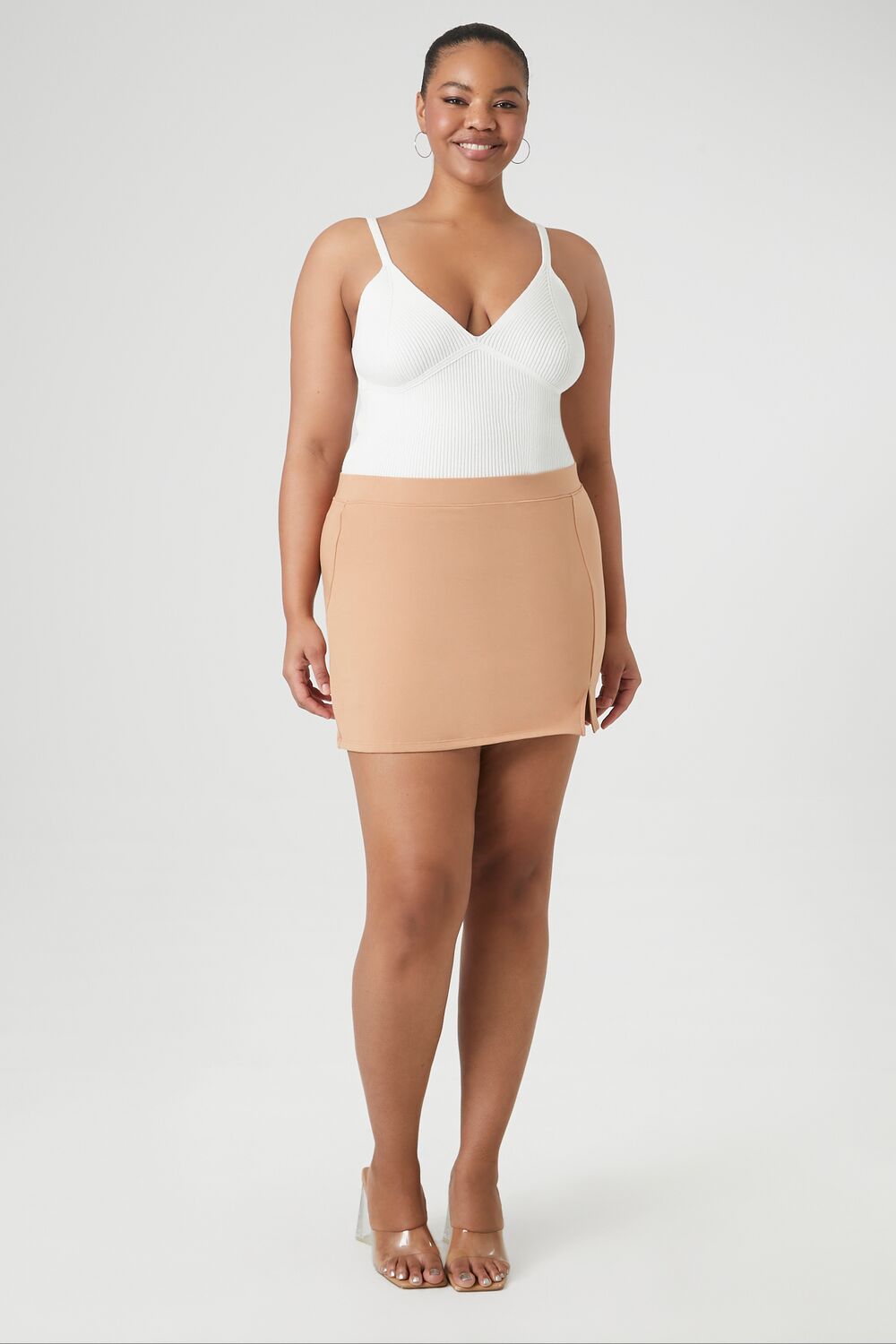 Plus Size Fitted Mini Skirt - Forever 21