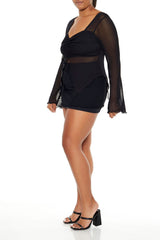 Plus Size Mesh Mini Skirt - Forever 21