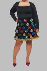 Plus Size Gift Bow Mini Skirt - Forever 21
