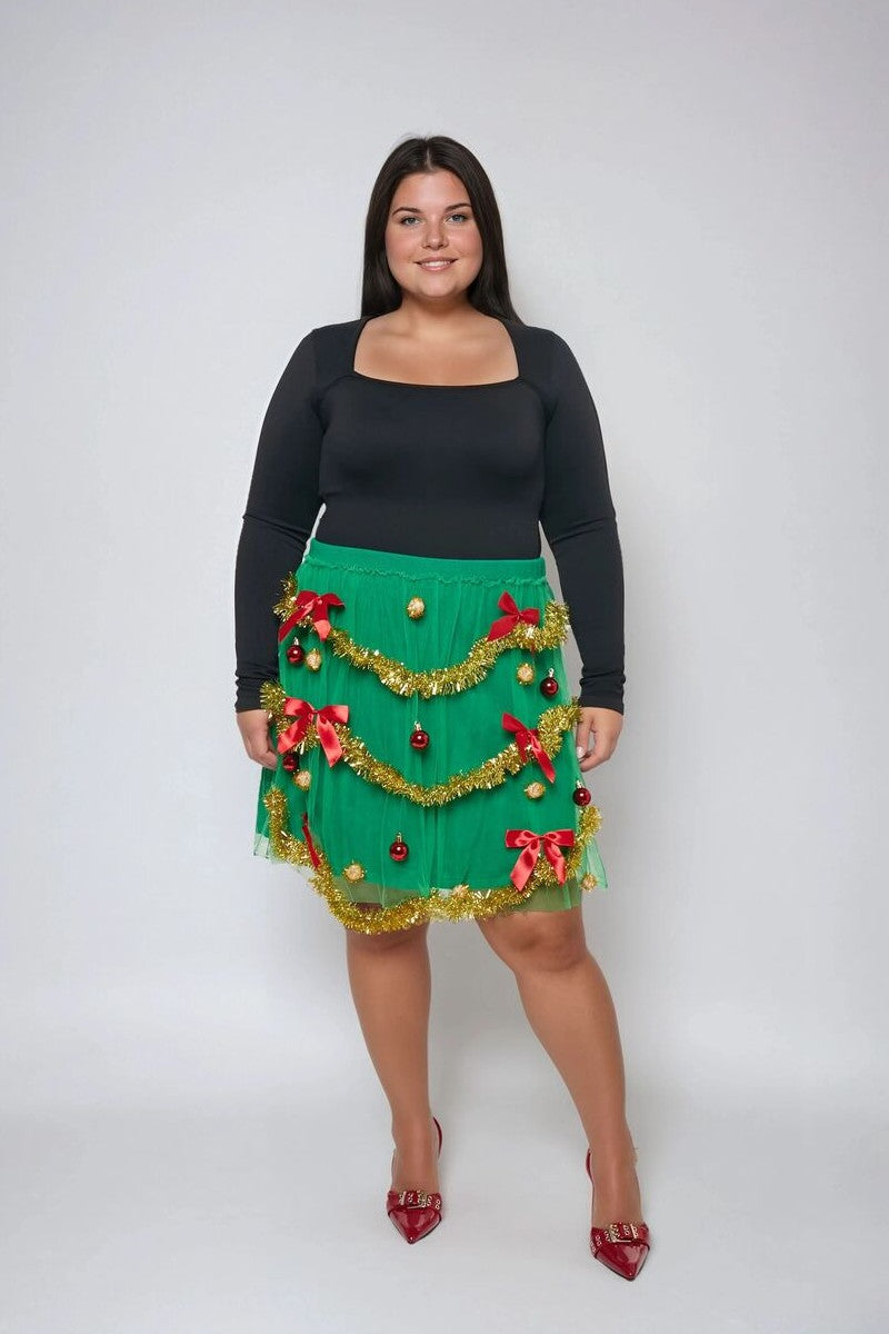 Plus Size Holiday Tutu Mini Skirt - Forever 21