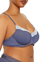 Plus Size Denim Underwire Bikini Top - Forever 21
