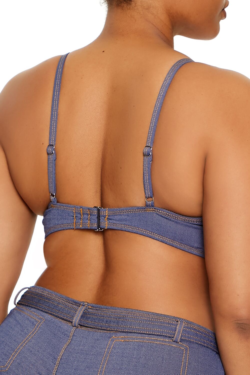 Plus Size Denim Underwire Bikini Top - Forever 21