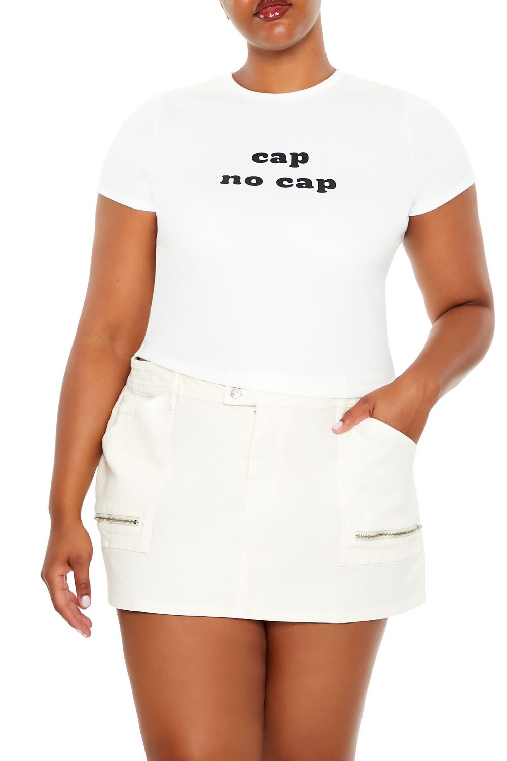 Plus Size Cap No Cap Baby Tee - Forever 21