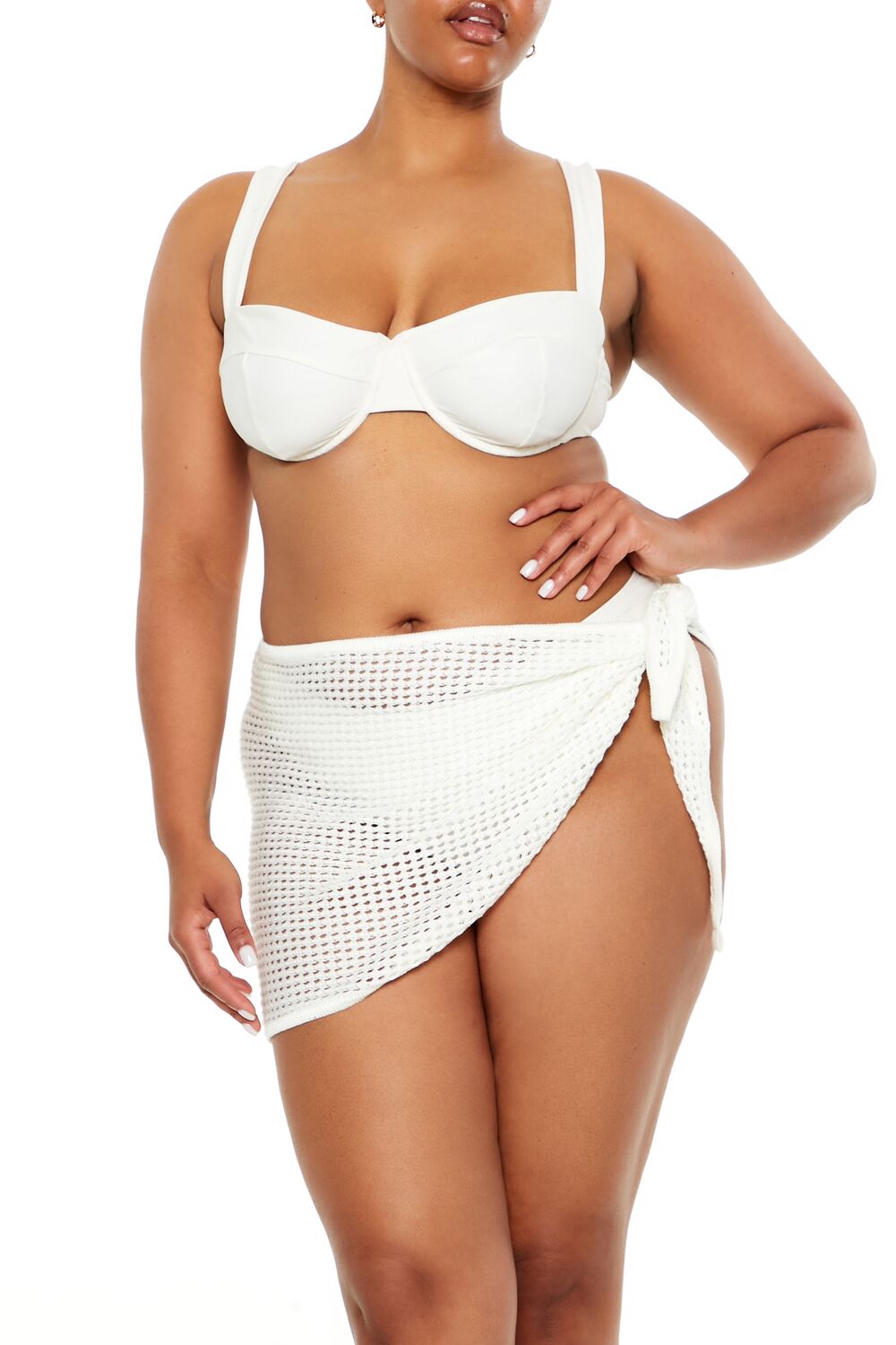 Plus Size Swim Cover-Up Mini Skirt - Forever 21