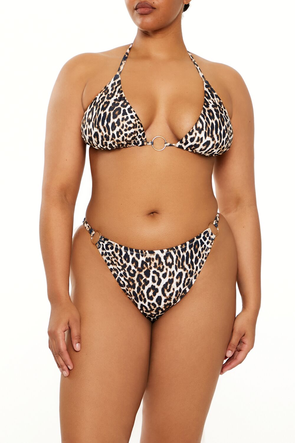 Plus Size Leopard Bikini Bottoms - Forever 21