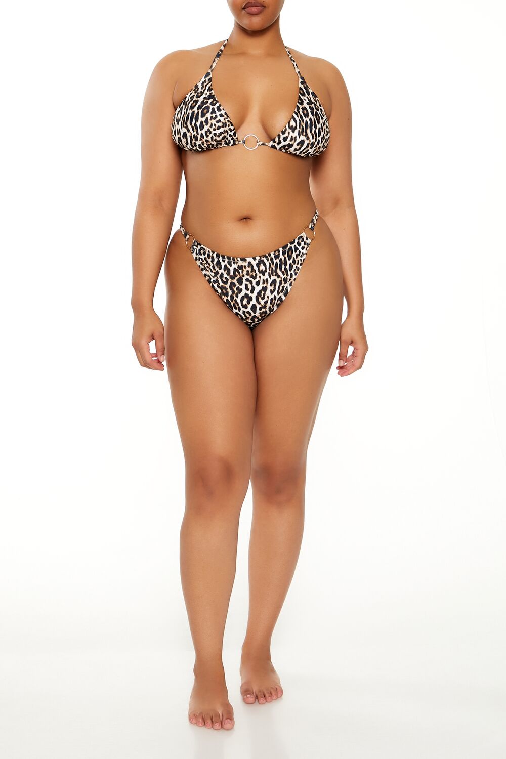 Plus Size Leopard Bikini Bottoms - Forever 21