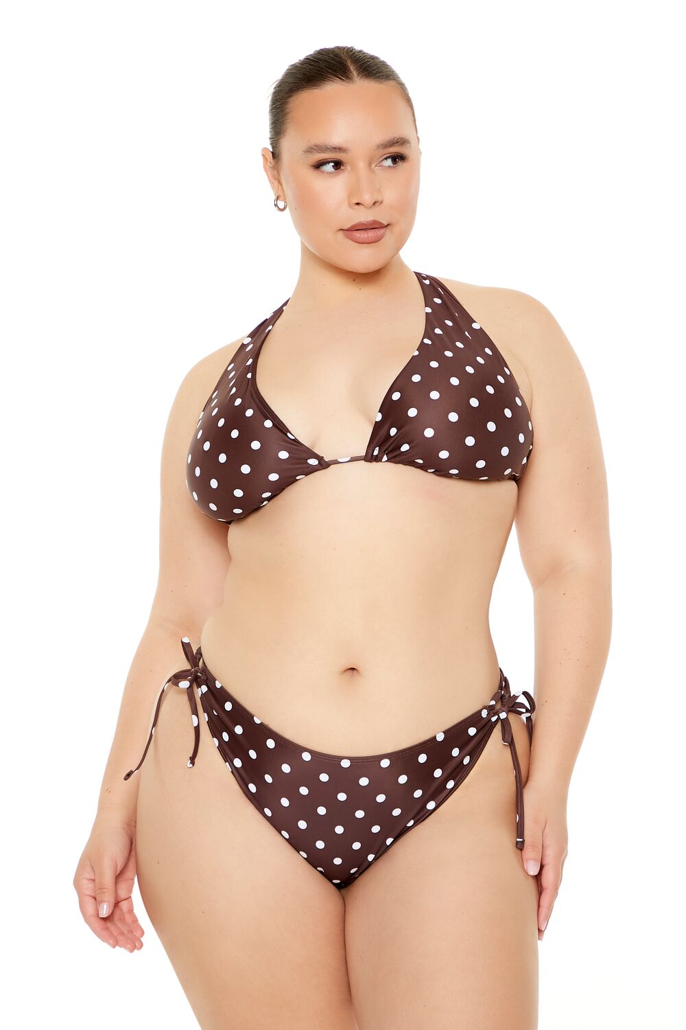 Plus Size Polka Dot Bikini Bottoms - Forever 21