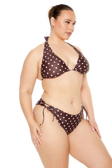 Plus Size Polka Dot Bikini Bottoms - Forever 21