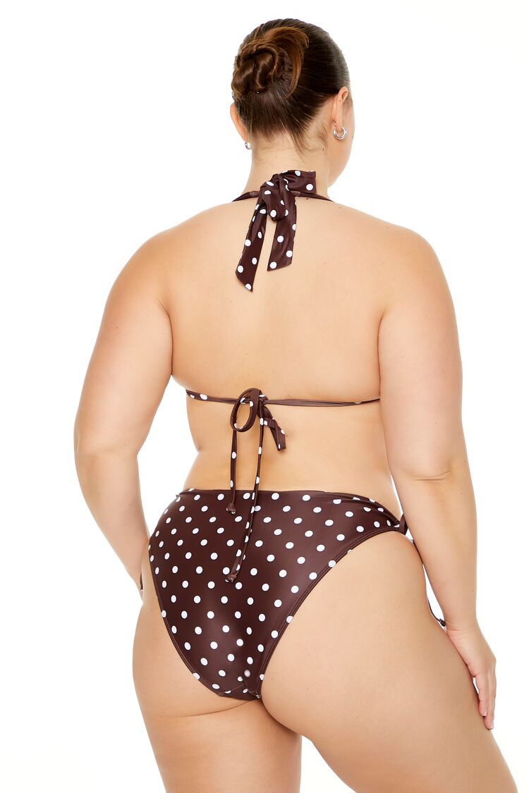 Plus Size Polka Dot Bikini Bottoms - Forever 21
