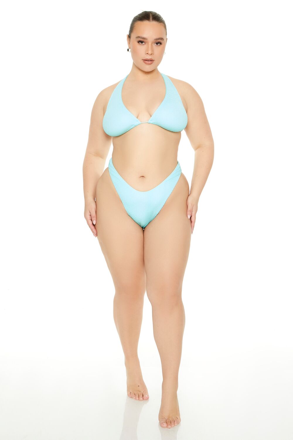 Plus Size Seamless High-Leg Bikini Bottoms - Forever 21