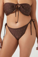 Plus Size Studded Bikini Bottoms - Forever 21