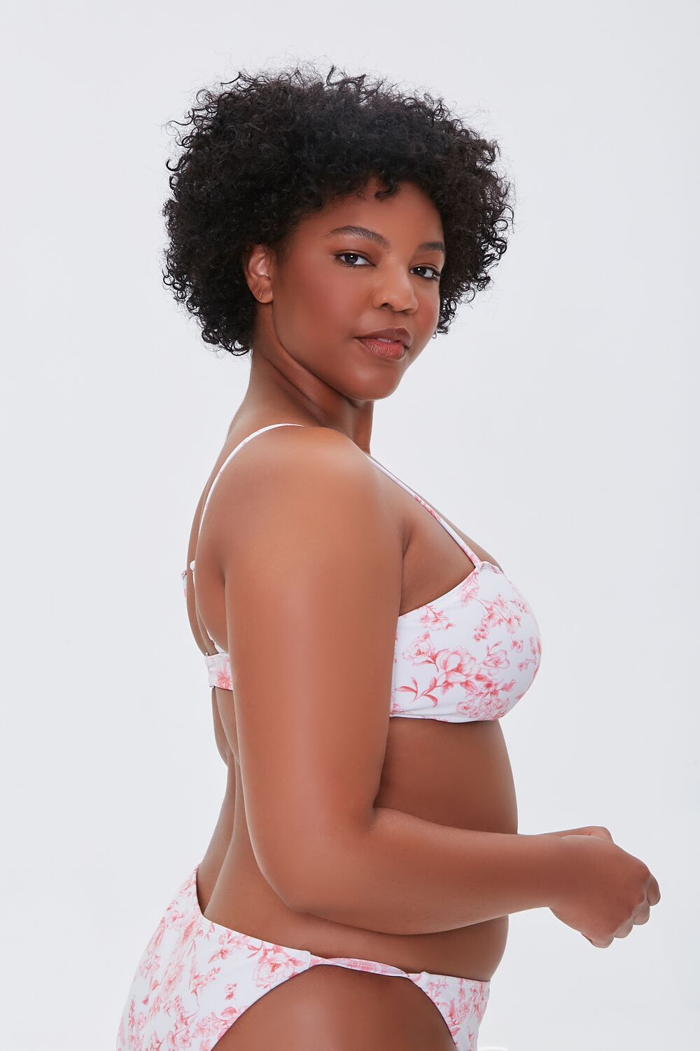 Plus Size Floral Print Bralette Bikini Top - Forever 21