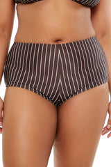 Plus Size Pinstriped Bikini Bottoms - Forever 21