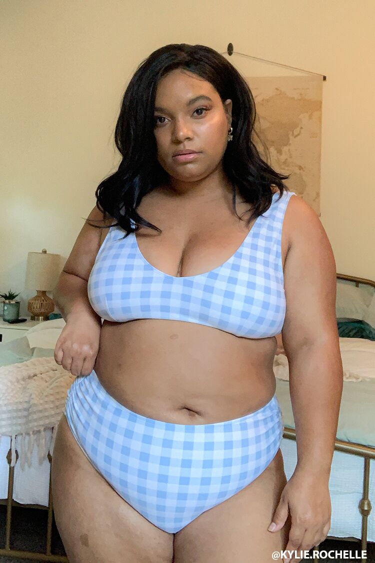 Plus Size Gingham Bralette Bikini Top - Forever 21