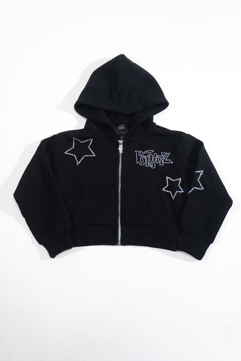 Kids Bratz Rhinestone Star Hoodie - Forever 21