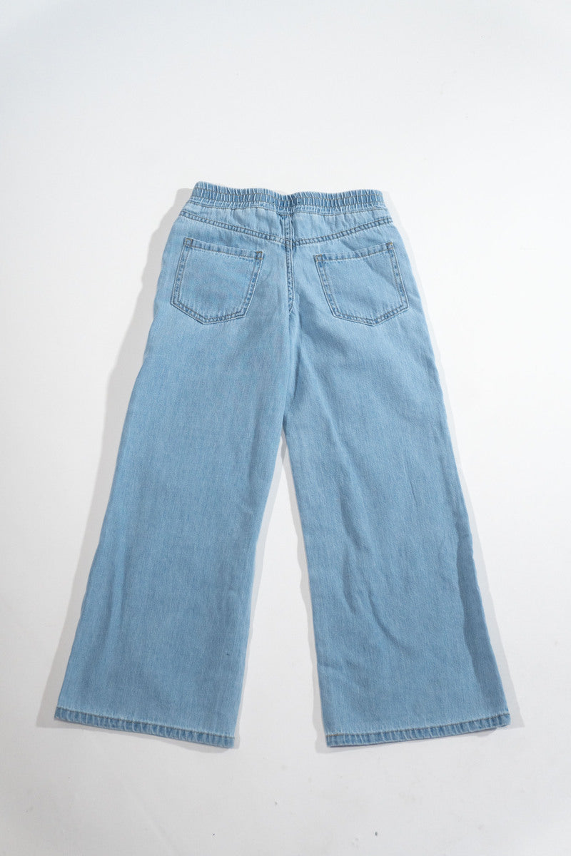 Kids Wide-Leg Utility Denim Pants - Forever 21