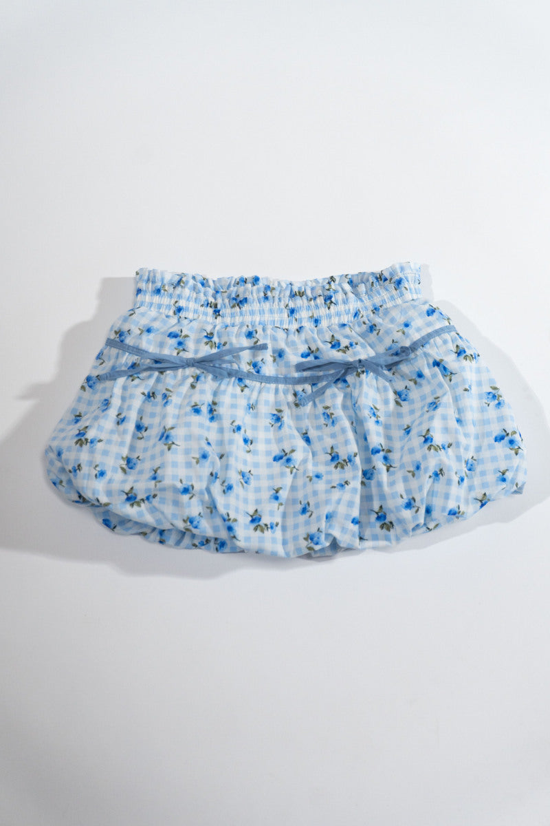 Girls Tiered Gingham & Floral Skirt - Forever 21