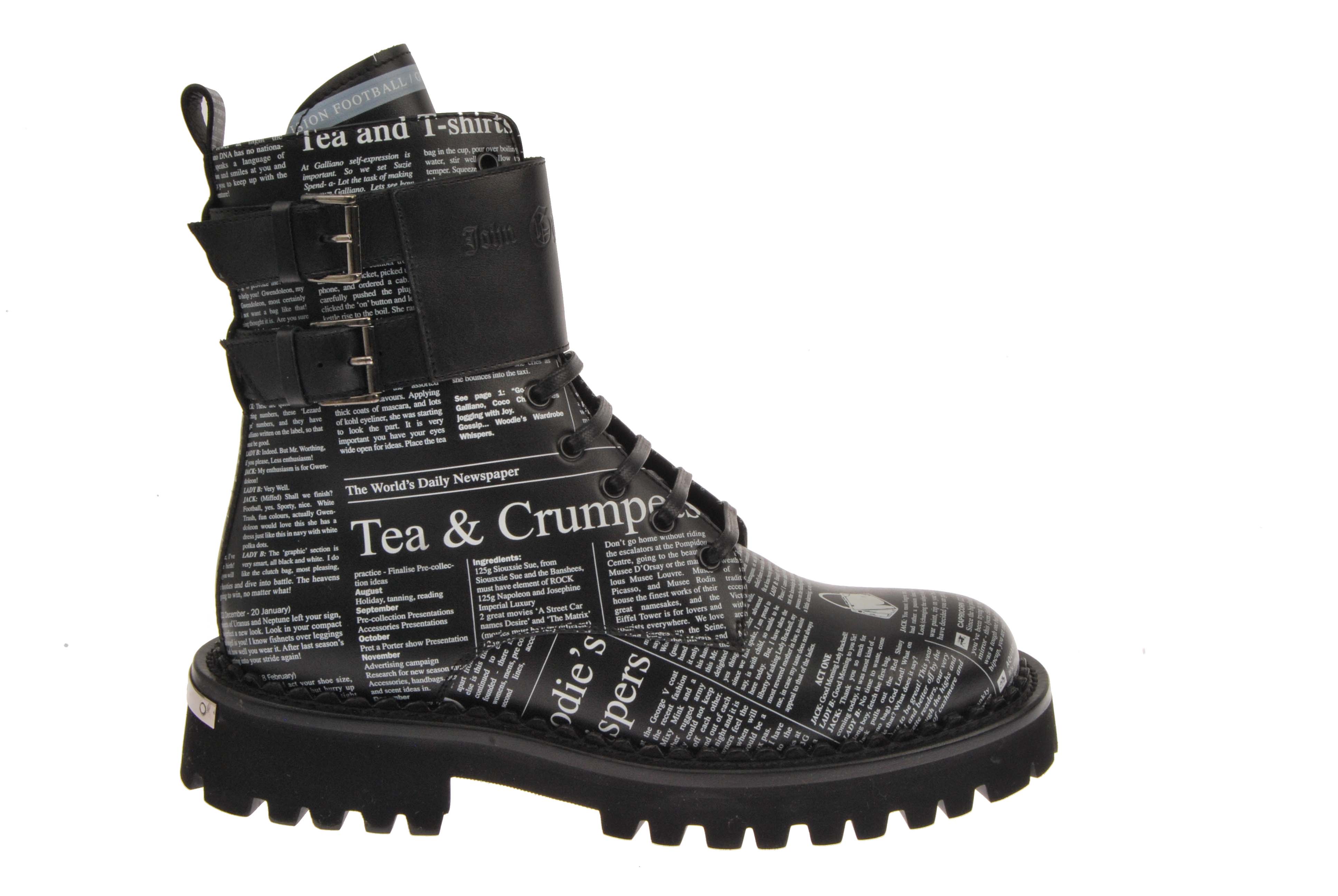 Newsprint Boot with Ankle Monk Straps - Forever 21