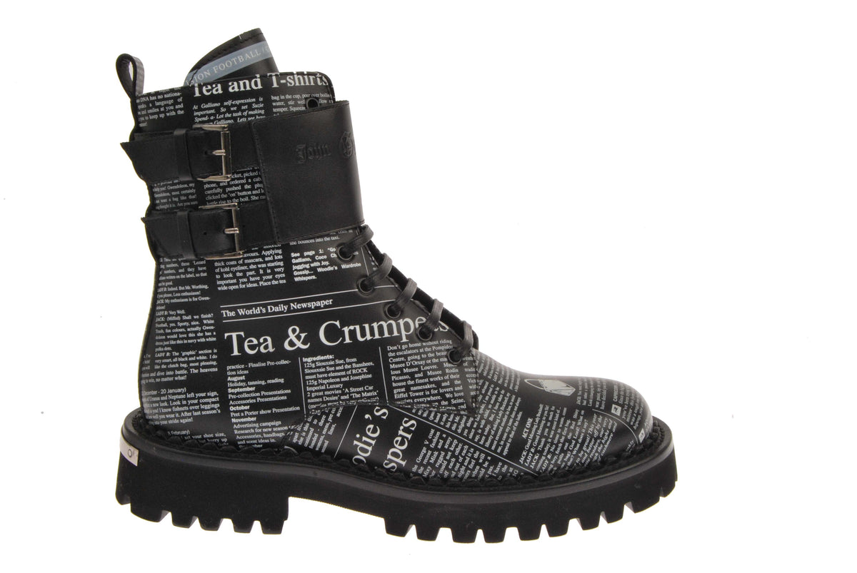 Newsprint Boot with Ankle Monk Straps - Forever 21