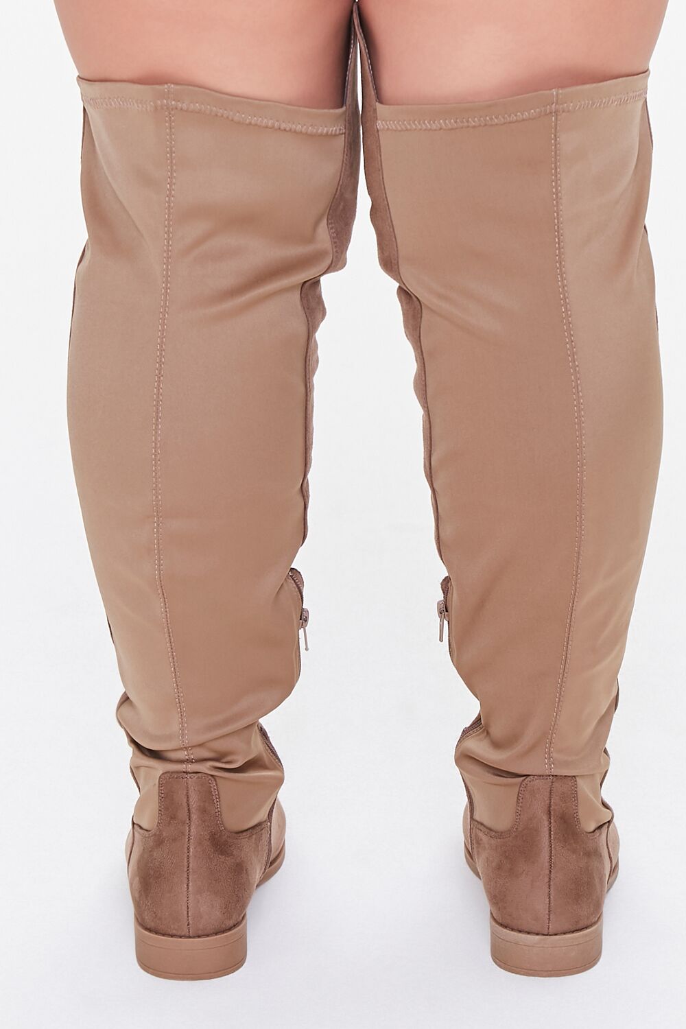 Thigh-High Faux Suede Boots (Wide) - Forever 21