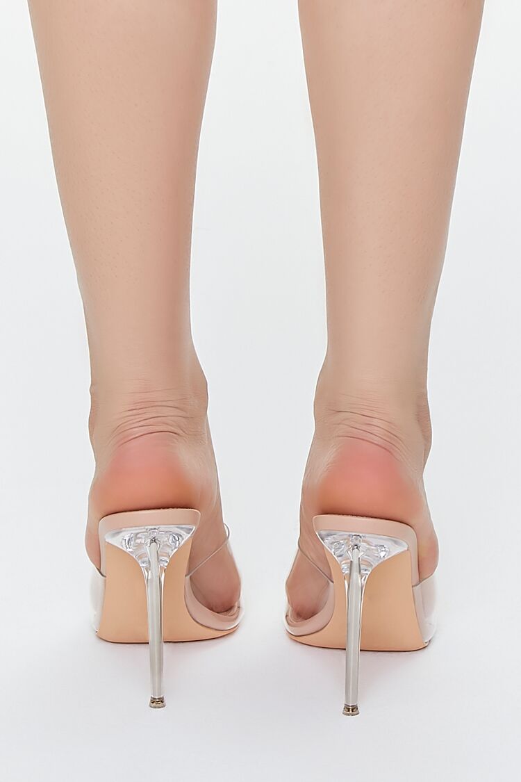 Open-Toe Lucite Stiletto Heels - Forever 21