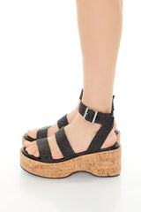 Strappy Cork Platform Wedges - Forever 21