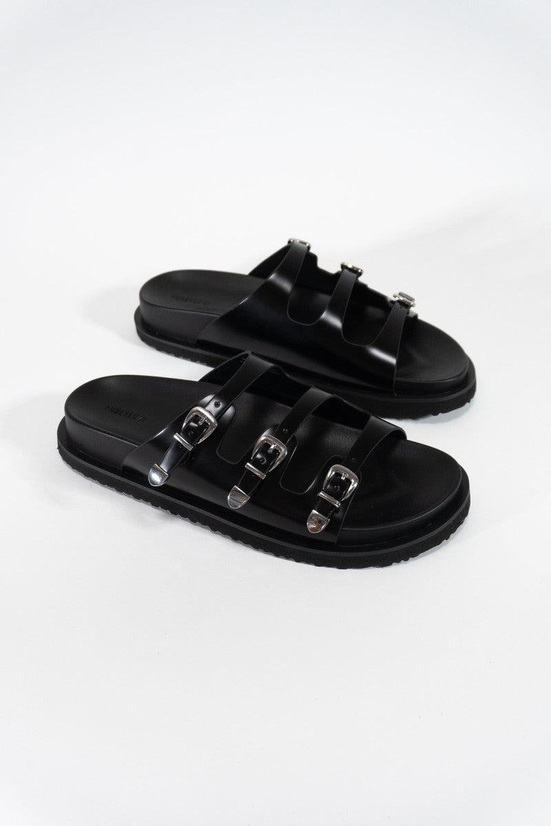 Chunky Faux Leather Sandals - Forever 21