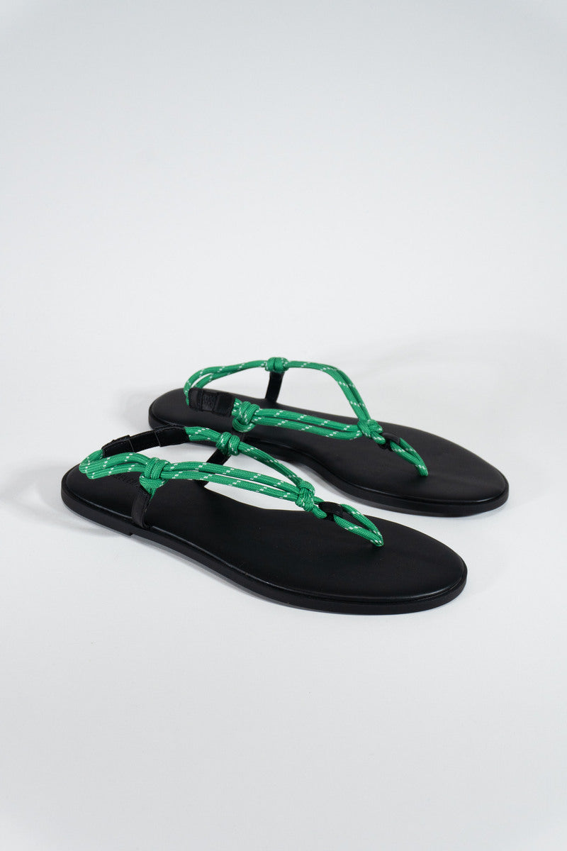 Braided Strap Faux Leather Flip-Flops - Forever 21