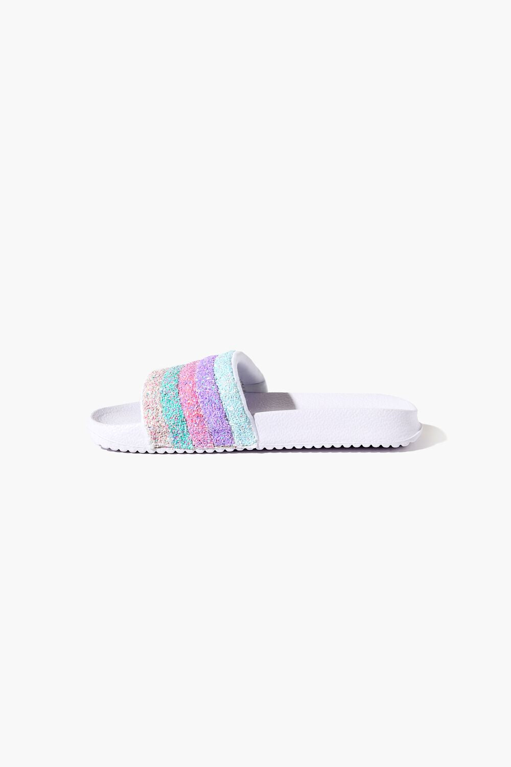 Girls Striped Sequin Slides (Kids) - Forever 21
