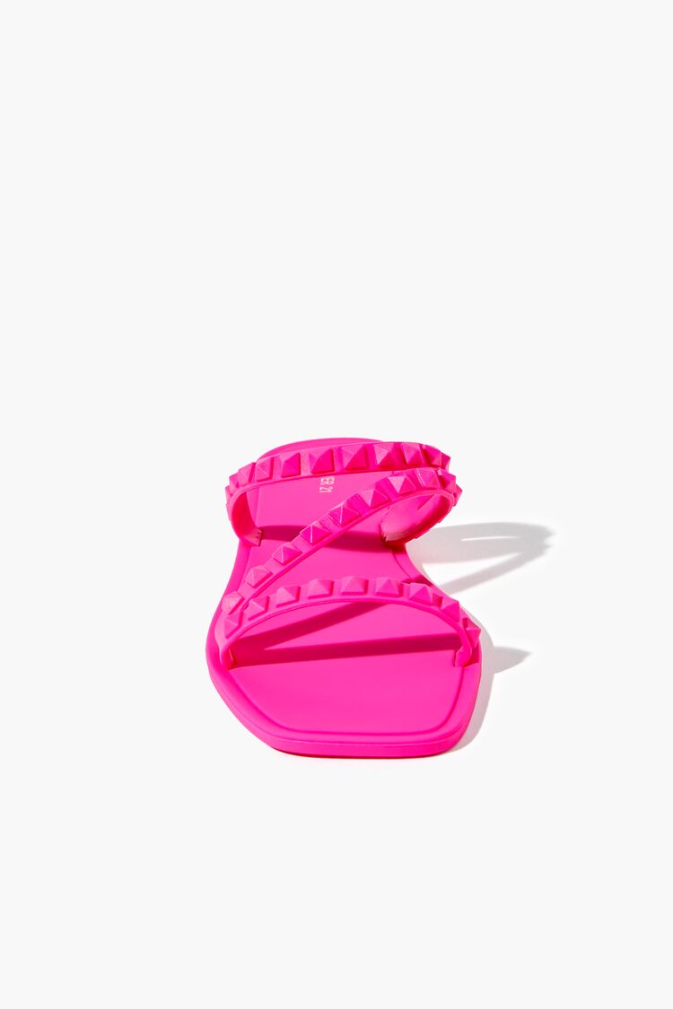 Studded Square-Toe Sandals - Forever 21