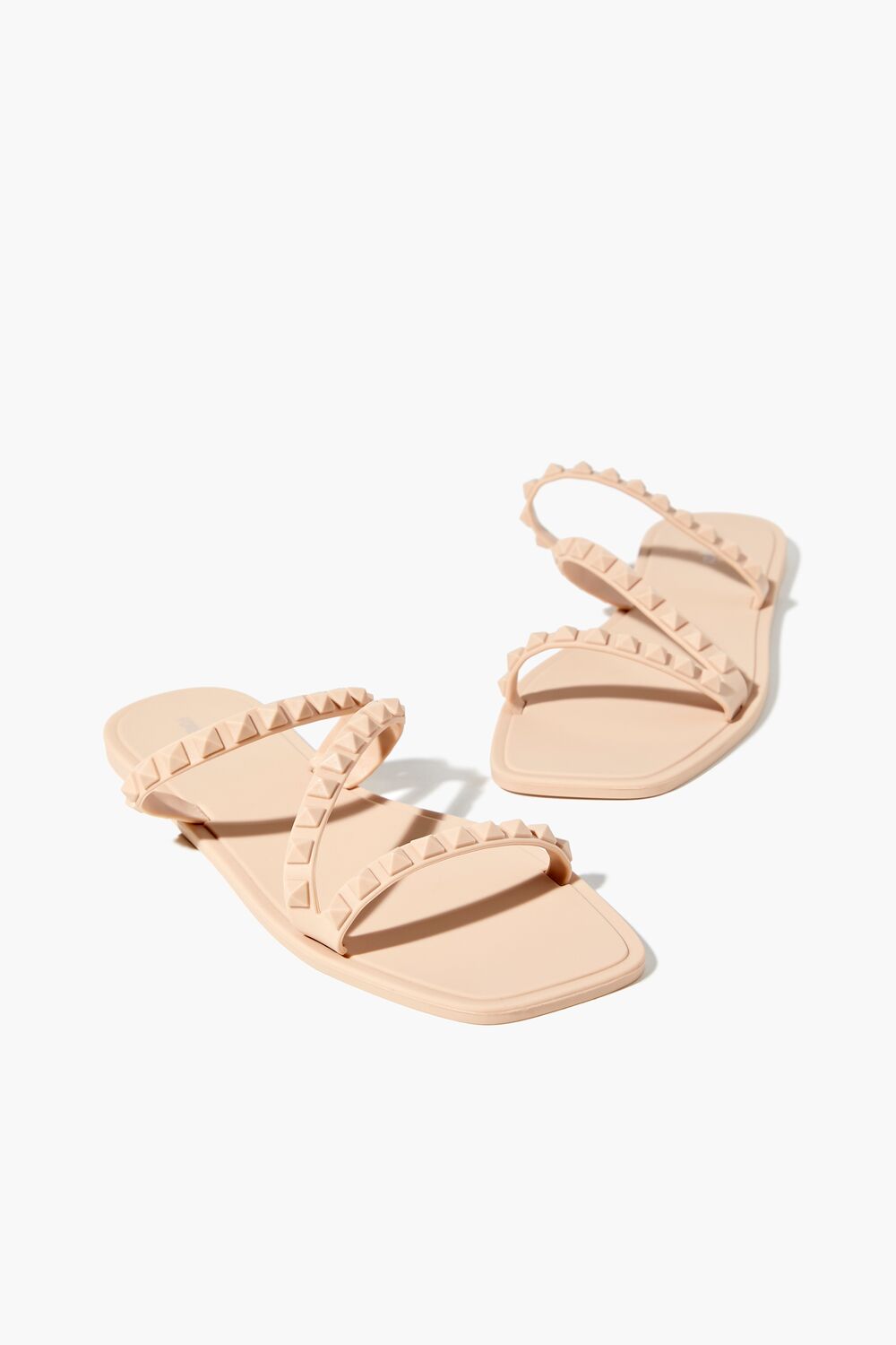 Studded Square-Toe Sandals - Forever 21