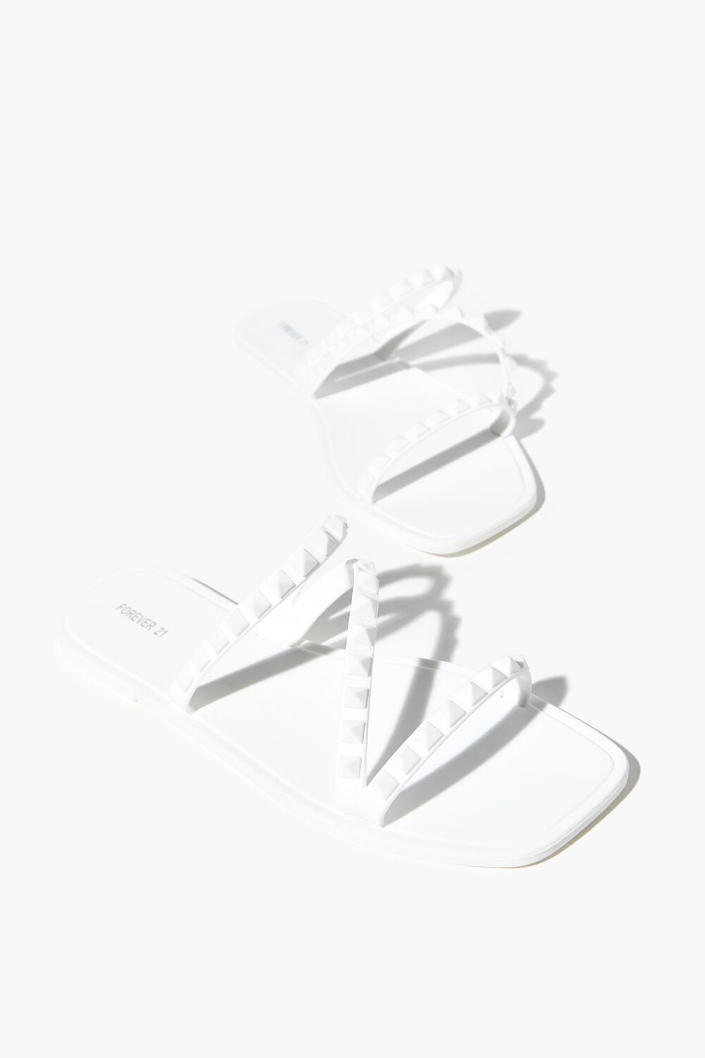 Studded Square-Toe Sandals - Forever 21