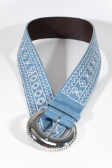 Embroidered Faux Leather Belt - Forever 21