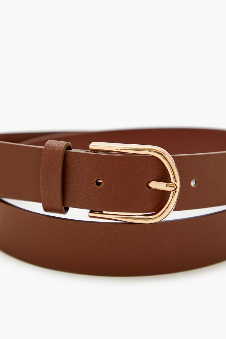 Faux Leather Buckle Belt - Forever 21