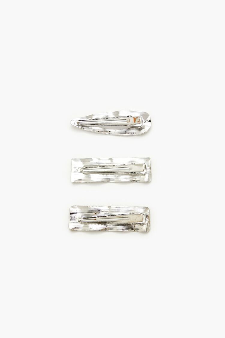 Hammered Geo Hair Clip Set - Forever 21