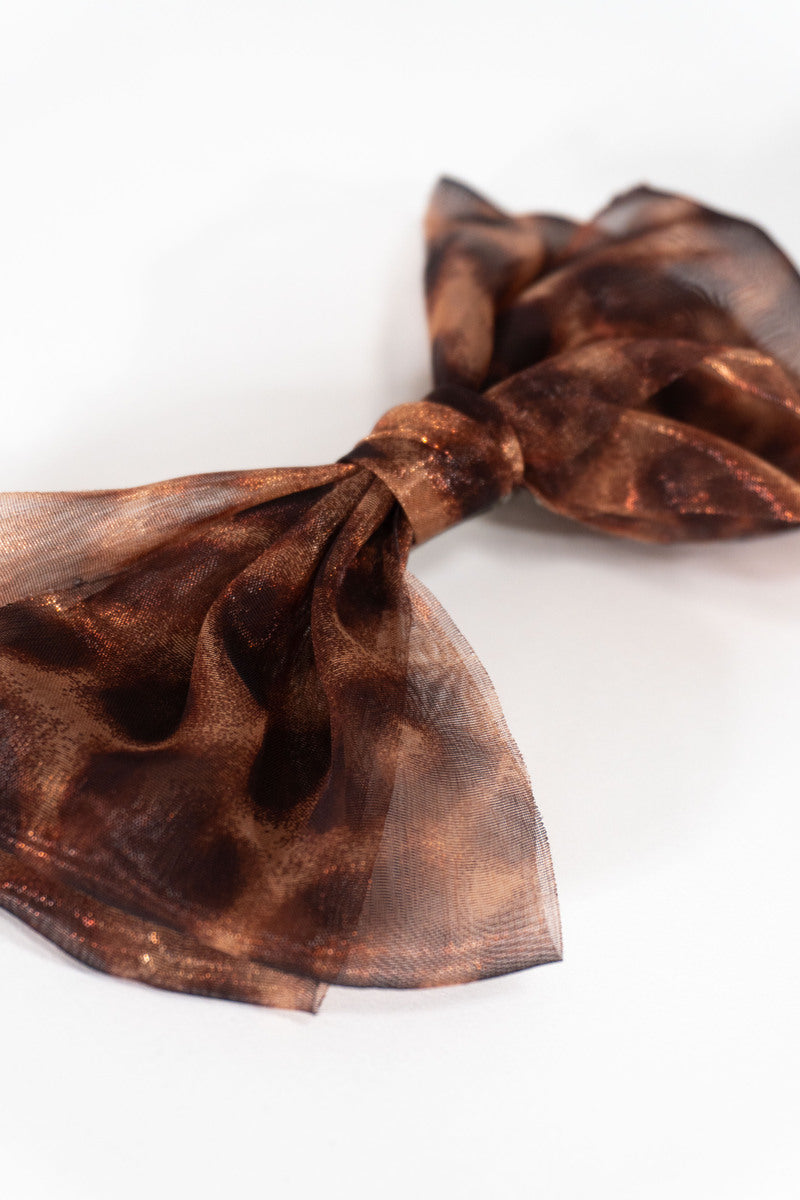 Printed Bow Hair Clip - Forever 21