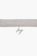 Rhinestone Butterfly Choker Necklace - Forever 21