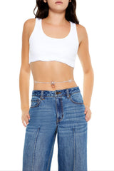 Rhinestone Butterfly Belly Chain - Forever 21