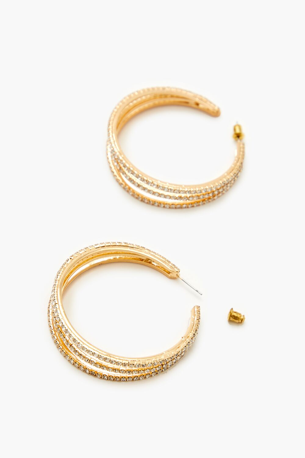 Rhinestone Multi-Hoop Earrings - Forever 21