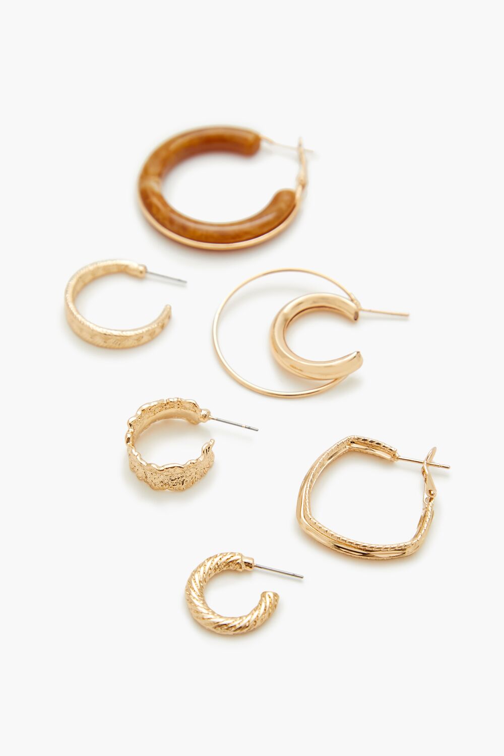 Faux Stone Hoop Earring Set - Forever 21