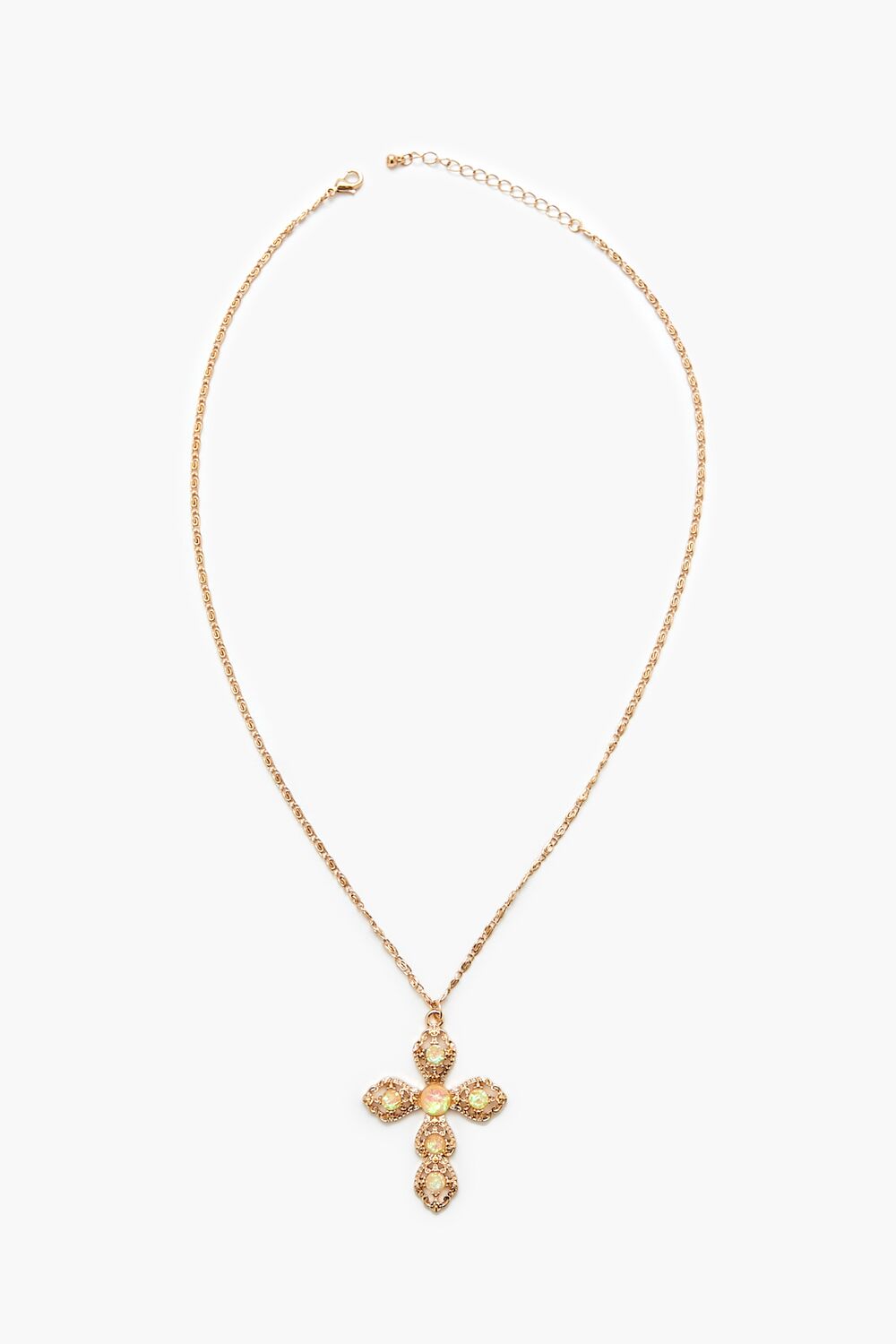 Iridescent Cross Pendant Necklace - Forever 21