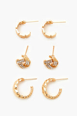 Twisted Stud & Hoop Earring Set - Forever 21