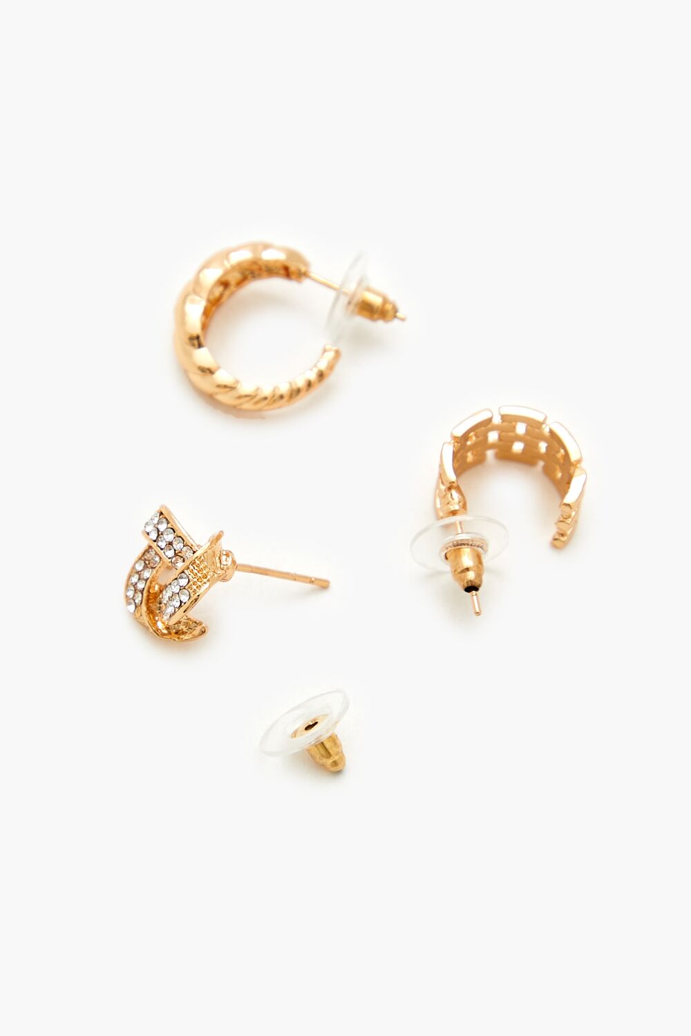 Twisted Stud & Hoop Earring Set - Forever 21