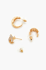 Twisted Stud & Hoop Earring Set - Forever 21