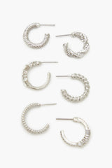 Twisted Rhinestone Hoop Earring Set - Forever 21